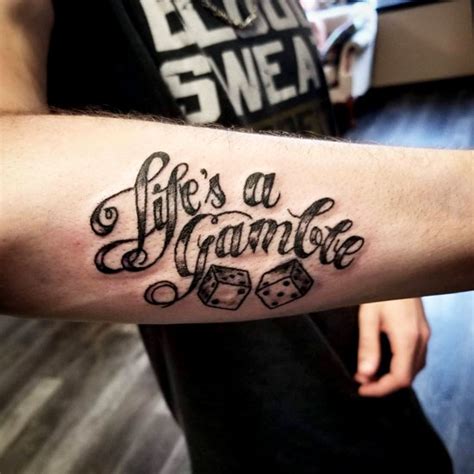 take a gamble that love exists tattoo|20 Life’s A Gamble Tattoo Ideas: Artwork For The Fearless.